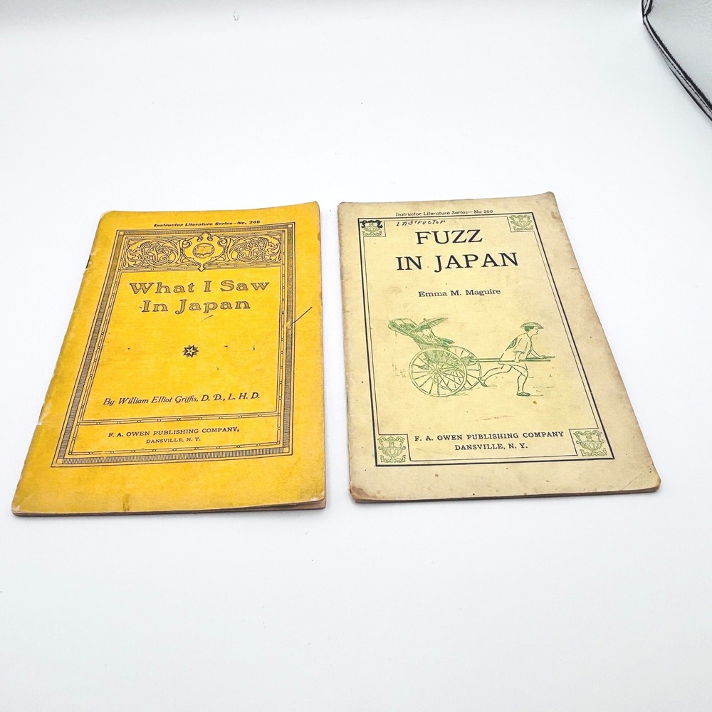 Vintage 1913 Instructor Literature Series Japan Booklets Fuzz What I Saw 2pc Set